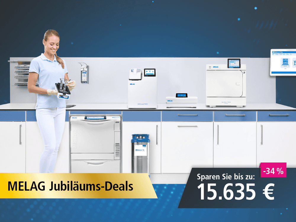 Komplettpaket mit Vacuklav 40 B+ Evolution, MELAcare und MELAtherm 10 Evolution | Fachdental-Jubiläumsdeal mit 34 % Rabatt